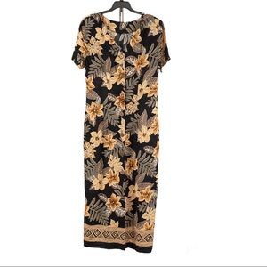 Vintage maxi floral printed maxi Dress